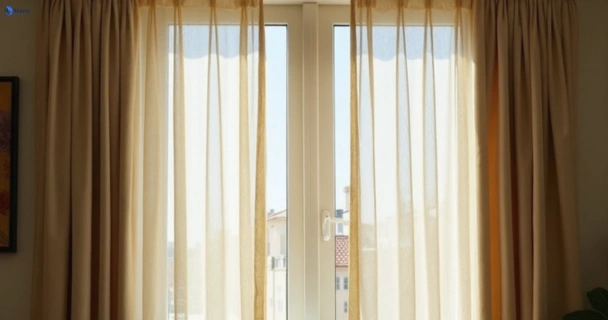 Dusty and dull curtains in kirrawee-nsw before steam cleaning